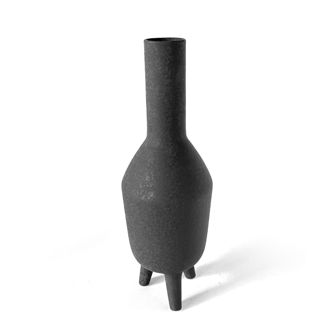 IFIGENIA VASE CERAMIC BLACK 15x15xH45cm PRC