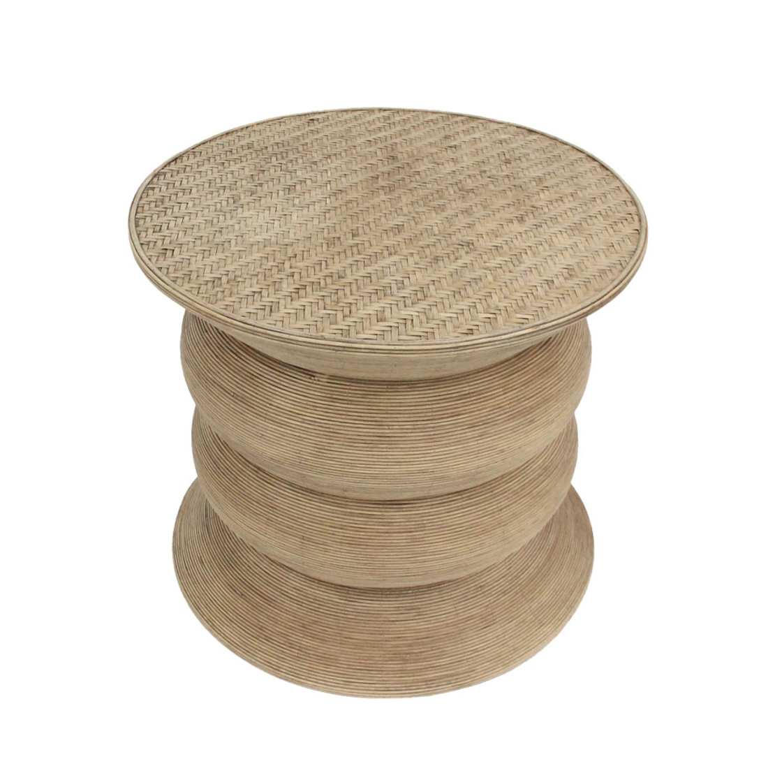 RIBBONS SIDE TABLE RATTAN NATURAL BAMBOO 59x59xH53