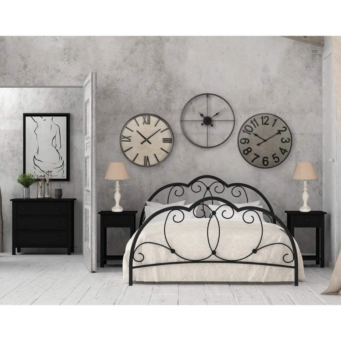 HOMEY COMMODE 3DRAWERS MDF BLACK E1 PRC