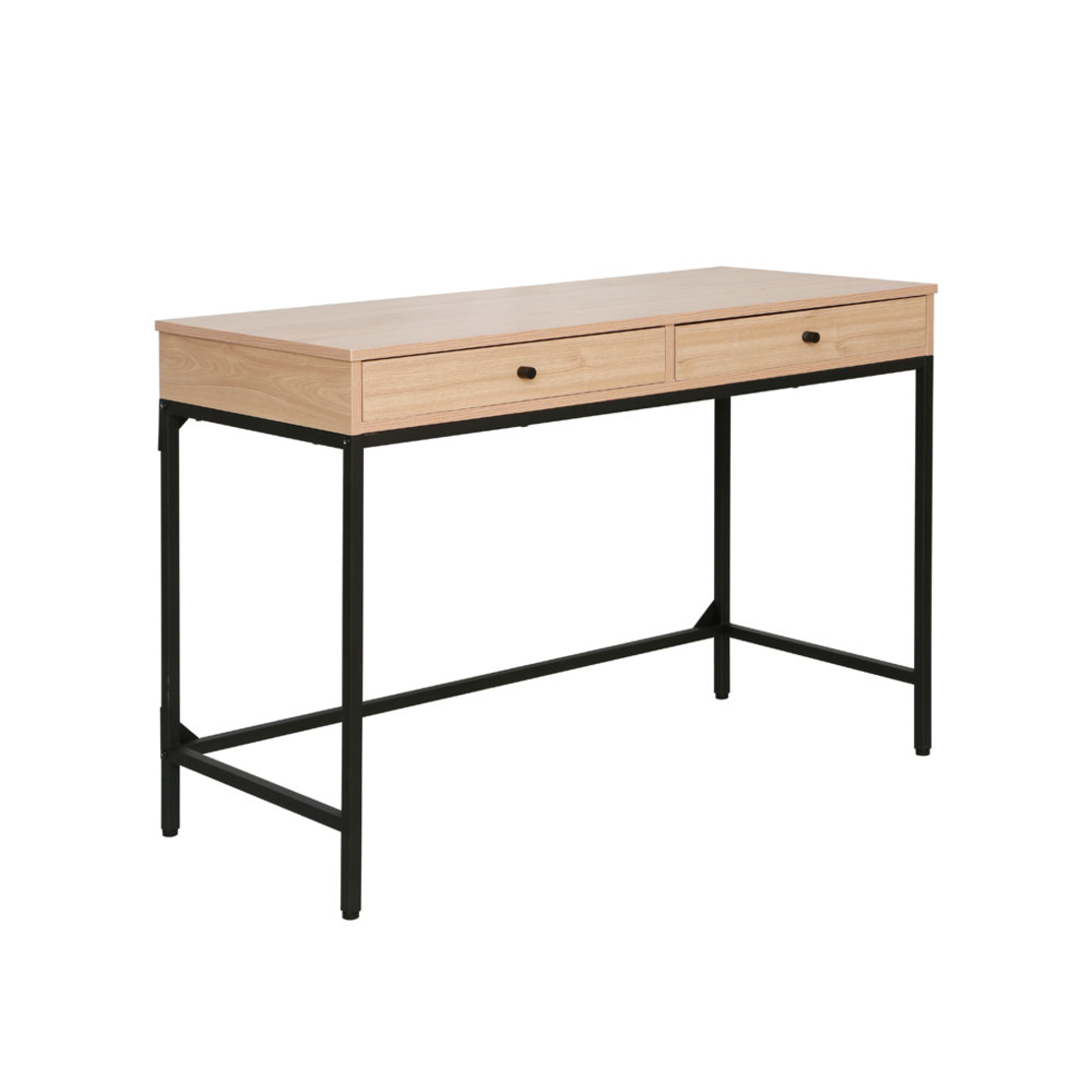 TRILOGY DESK MELAMINE NATURAL BLACK 110x48xH76cm E