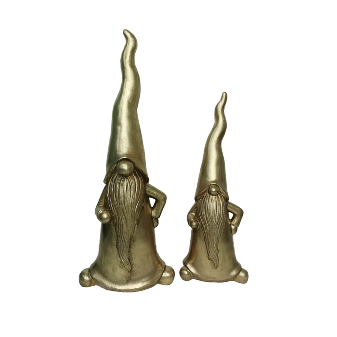 NISSE DECO GNOME POLYRESIN GOLD 21x15xH57cm PRC