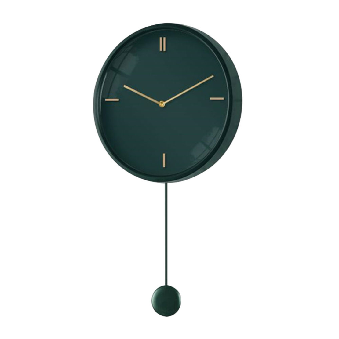 SITTA 2 CLOCK WALL METAL MDF GREEN GOLD D35xH70cm