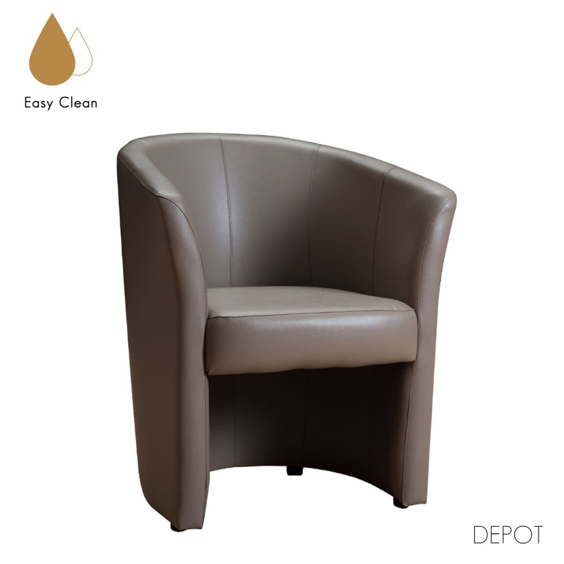 OMICRON ARMCHAIR EASY CLEAN FABRIC BROWN E1 EU