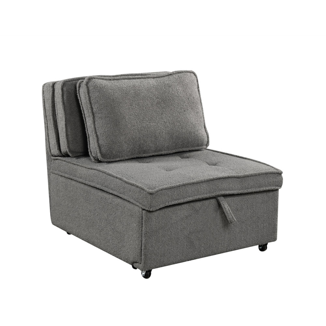 SLEEP ARMCHAIR BED FABRIC GREY DARK FABRIC E1