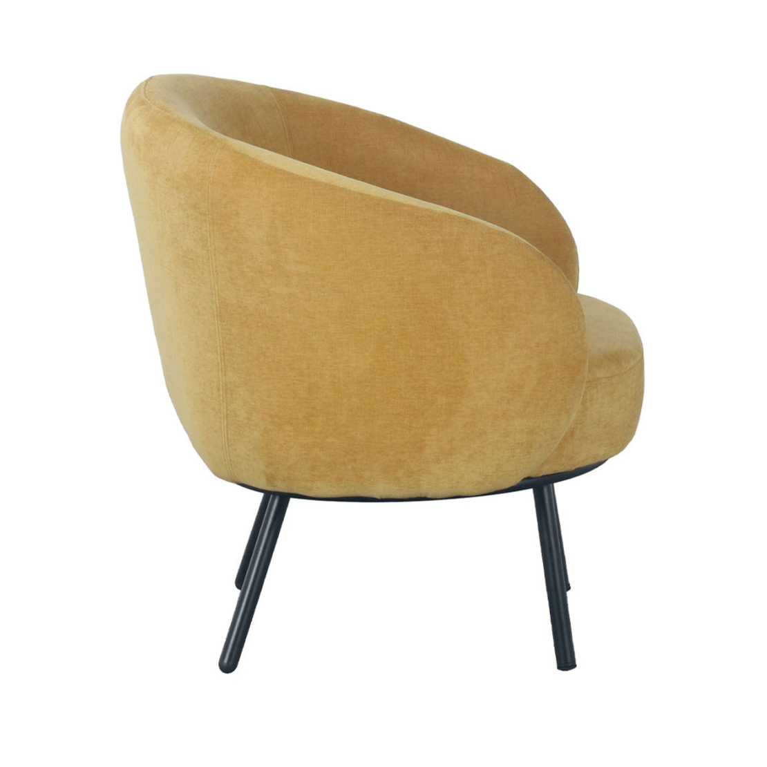 MALU ARMCHAIR FABRIC YELLOW METAL BLACK E1 PRC