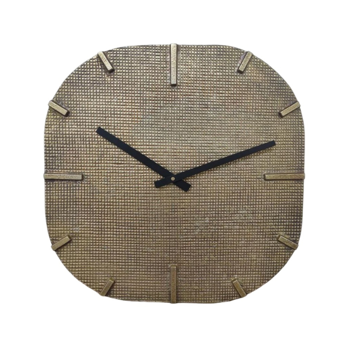 HIVE CLOCK WALL ALUMINIUM BRASS 35x35 IN