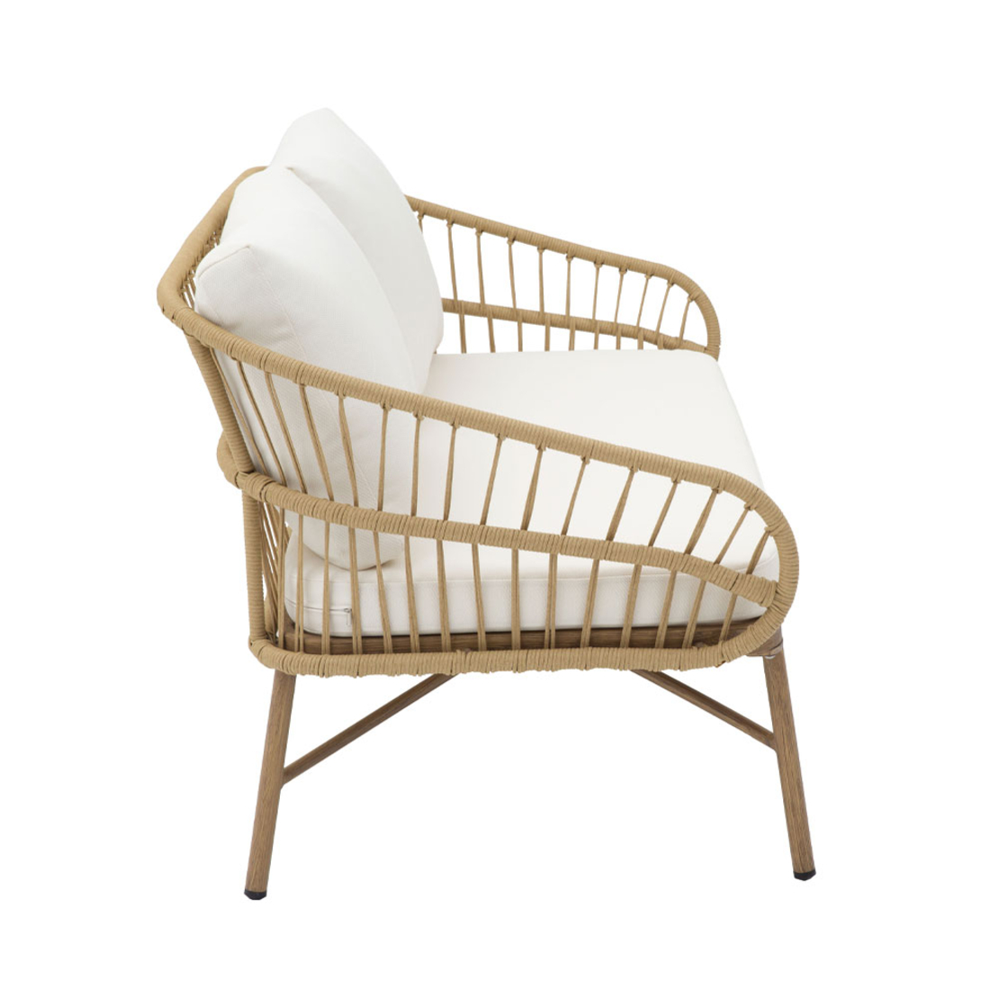 CAVE LOUNGE SET 1+2+1 ALUMINIUM NATURAL PRC