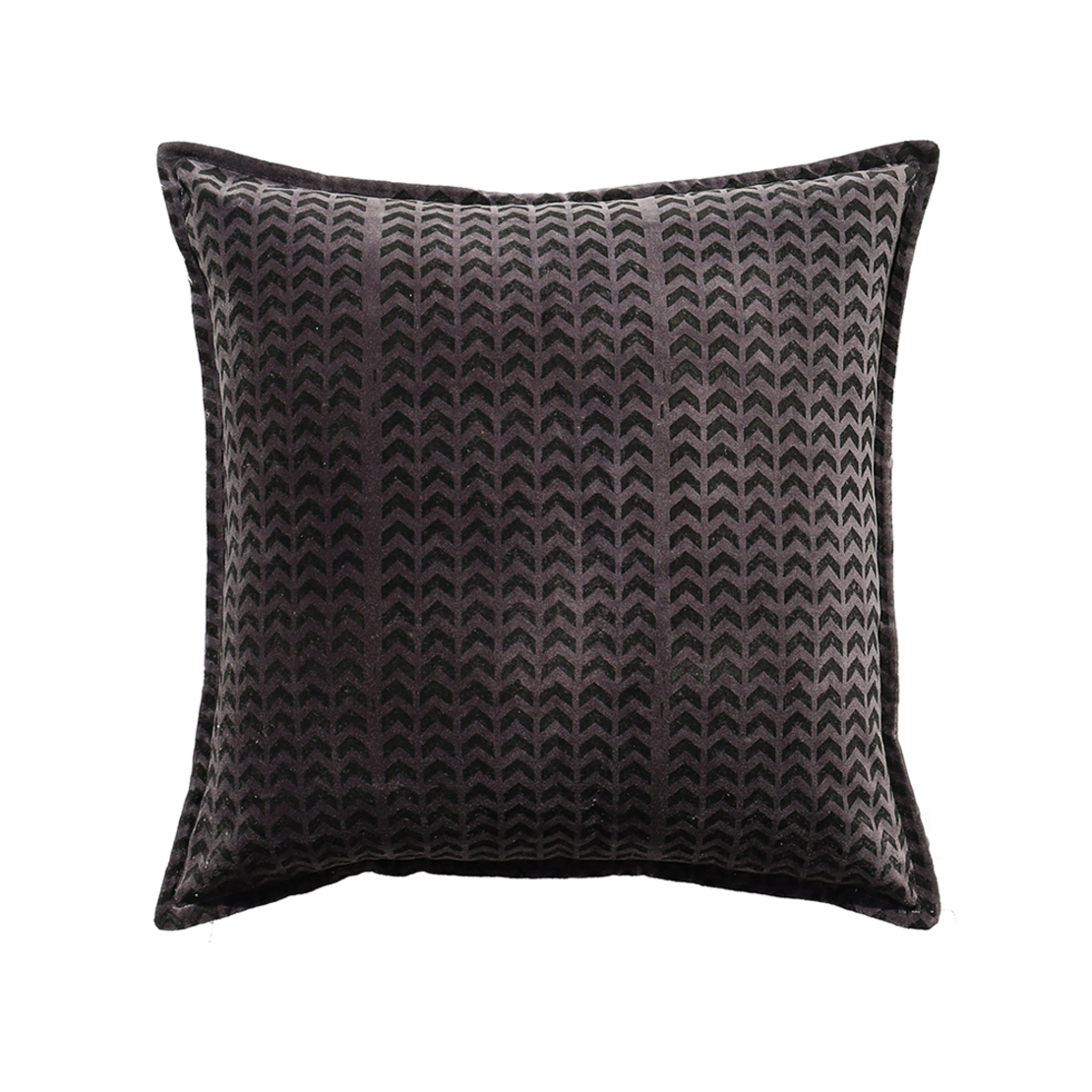 CYBERSPACE DECOR CUSHION COTTON VELVET BLACK 50x50