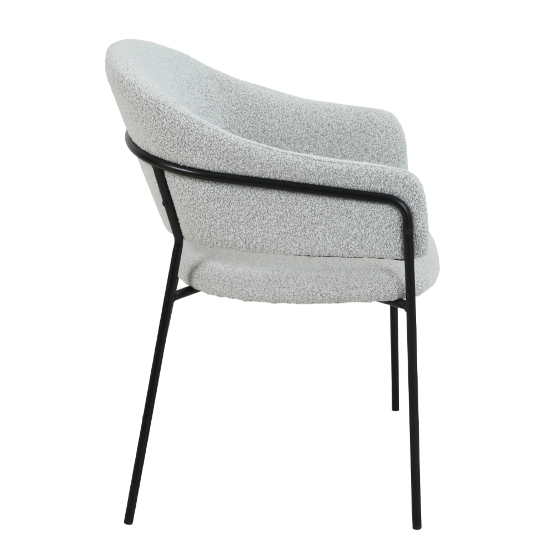 CONNECT CHAIR FABRIC WHITE METAL BLACK PRC