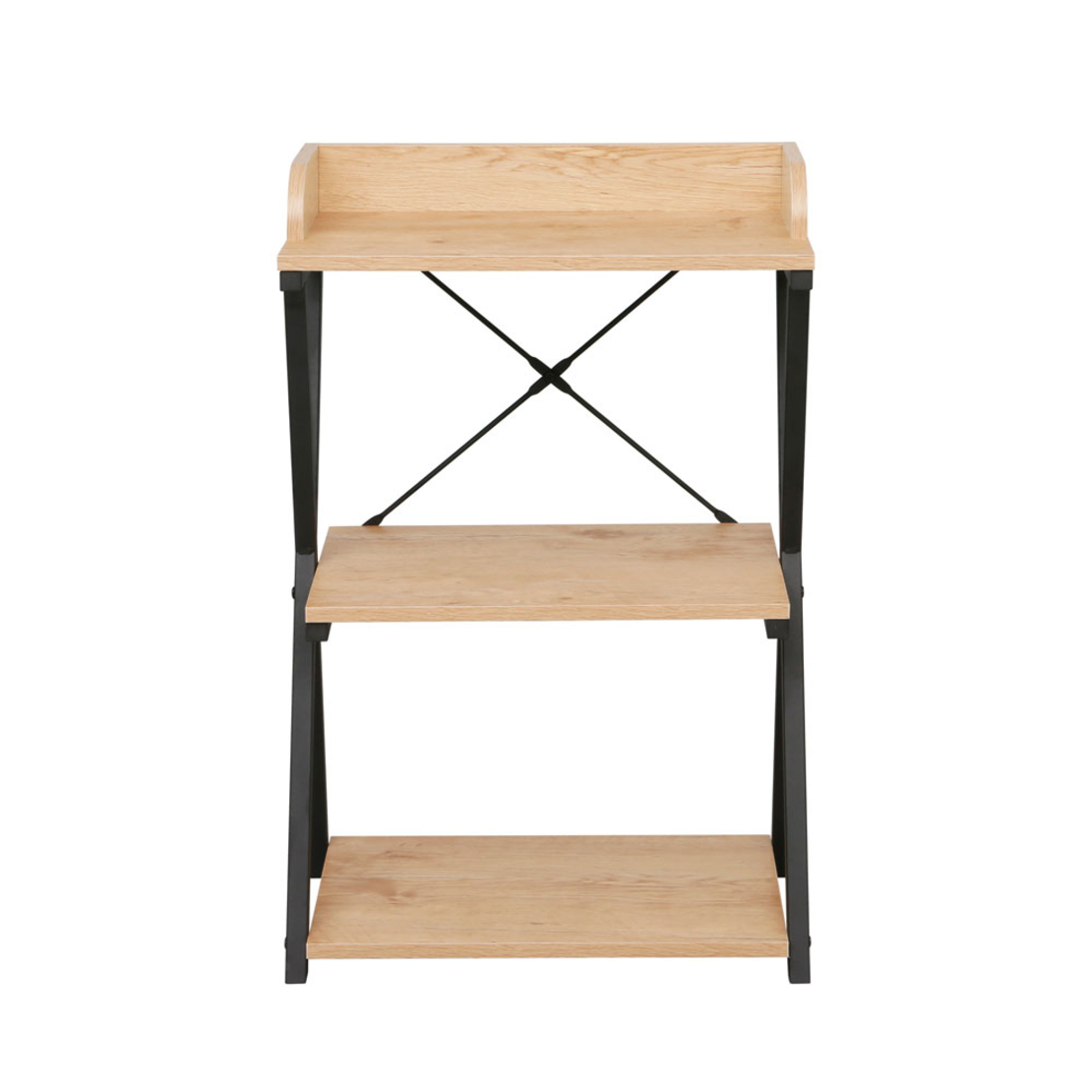 QUICK BOOKCASE MELAMINE NATURAL BLACK 50x29xH79cm