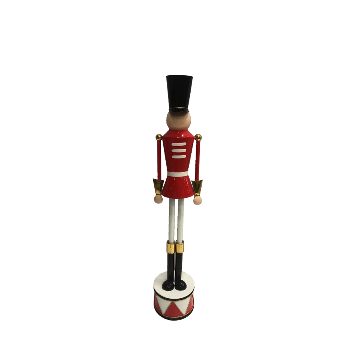 XMAS RED SOLDIER M DECO METAL WHITE BLACK RED 11x1