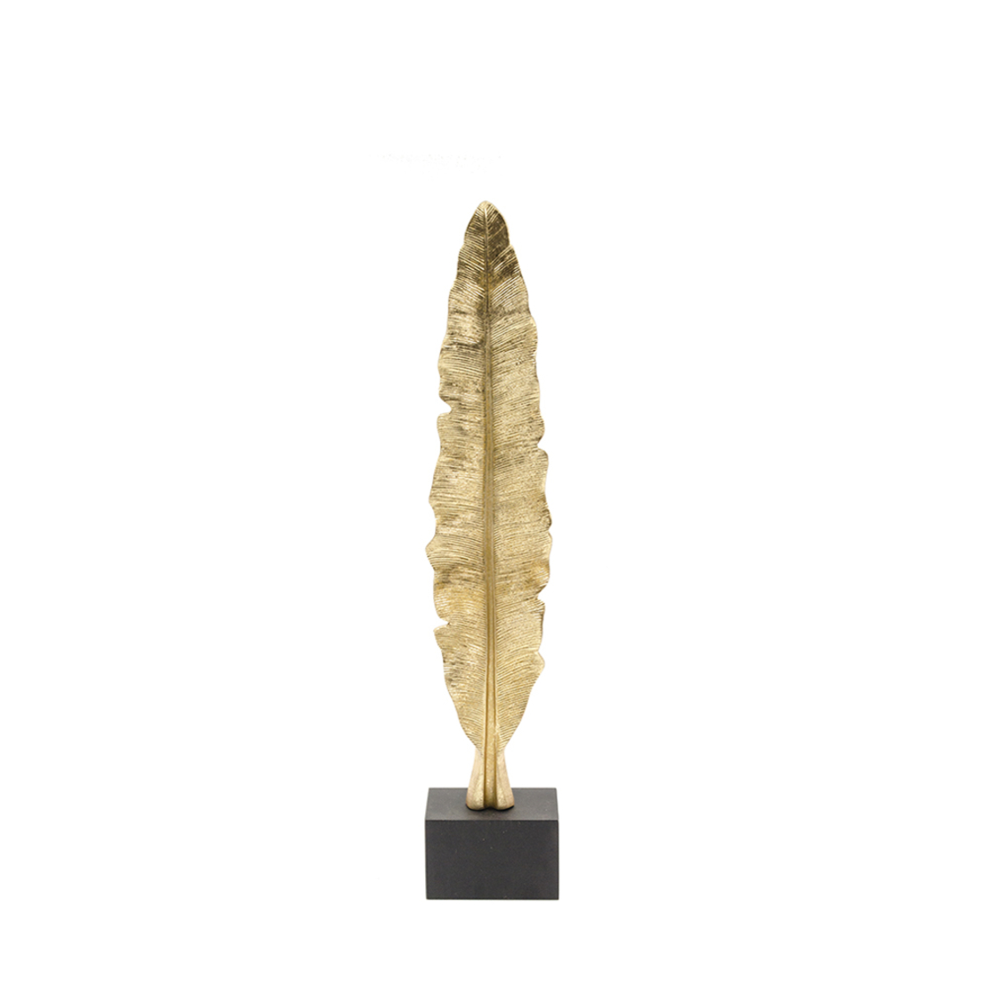 FEATHERS DECO FEATHER POLYRESIN GOLD 11x11xH58cm P