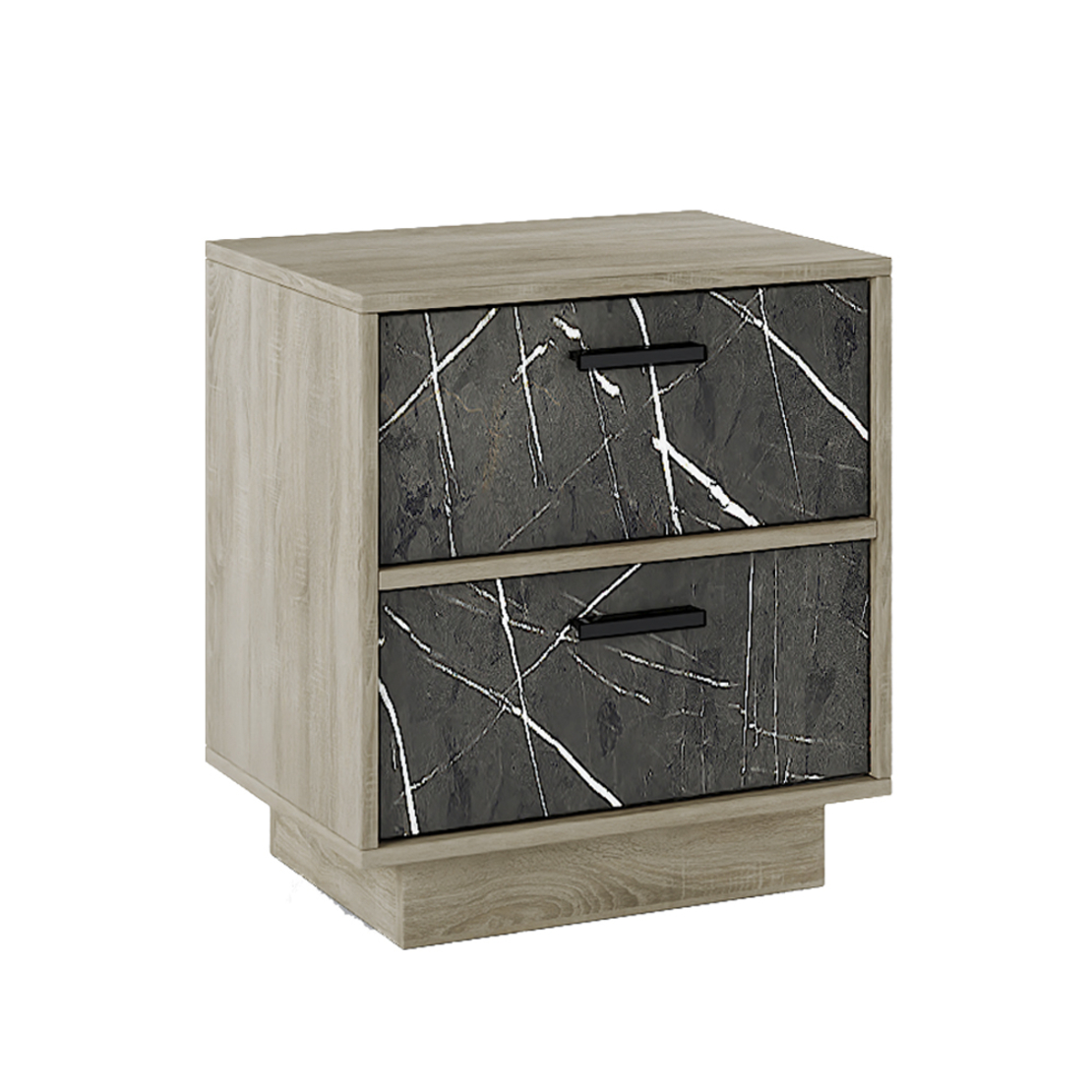 IMAGE NIGHTSTAND 2DRAWERS MELAMINE SONOMA DARK STONE E1 EU