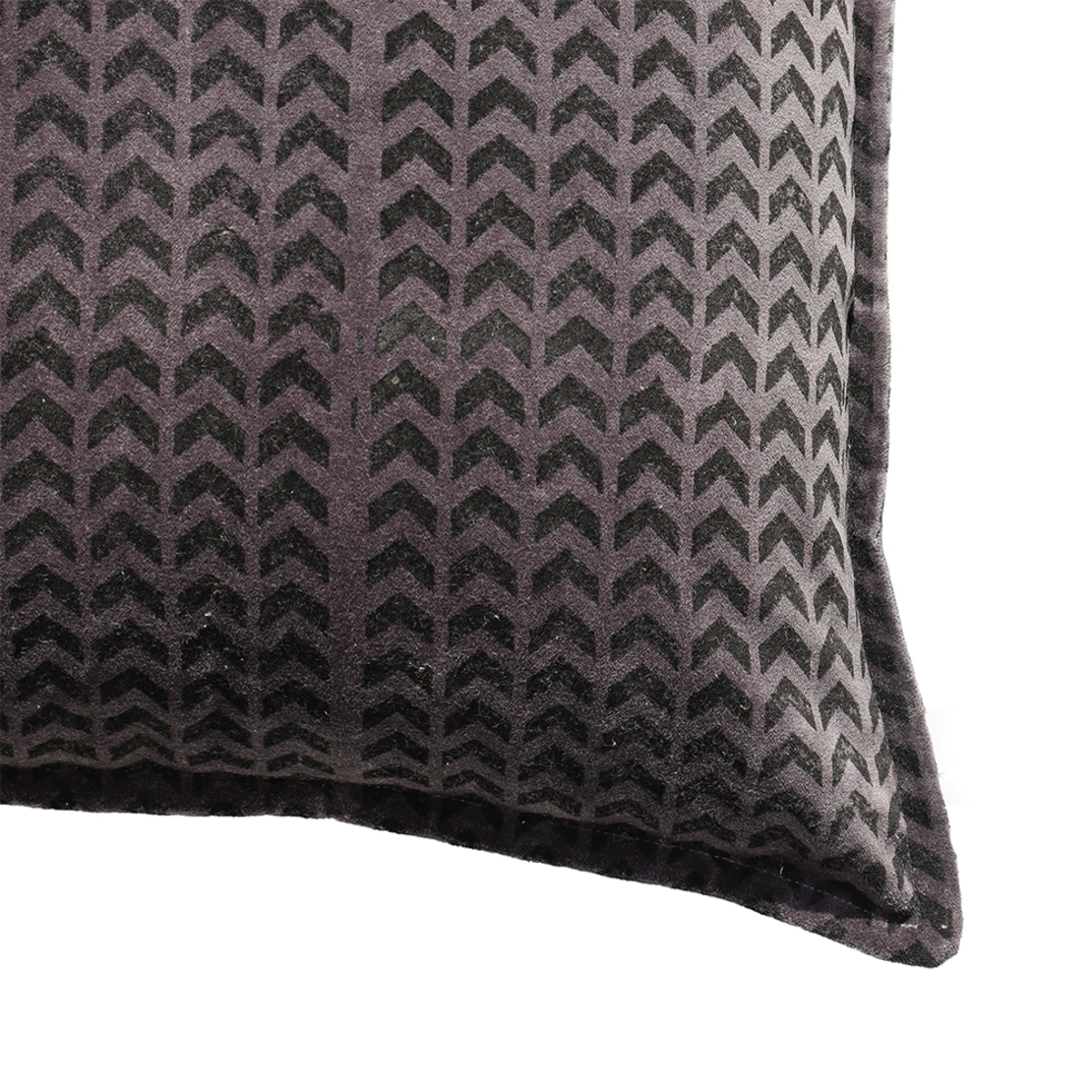 CYBERSPACE DECOR CUSHION COTTON VELVET BLACK 50x50