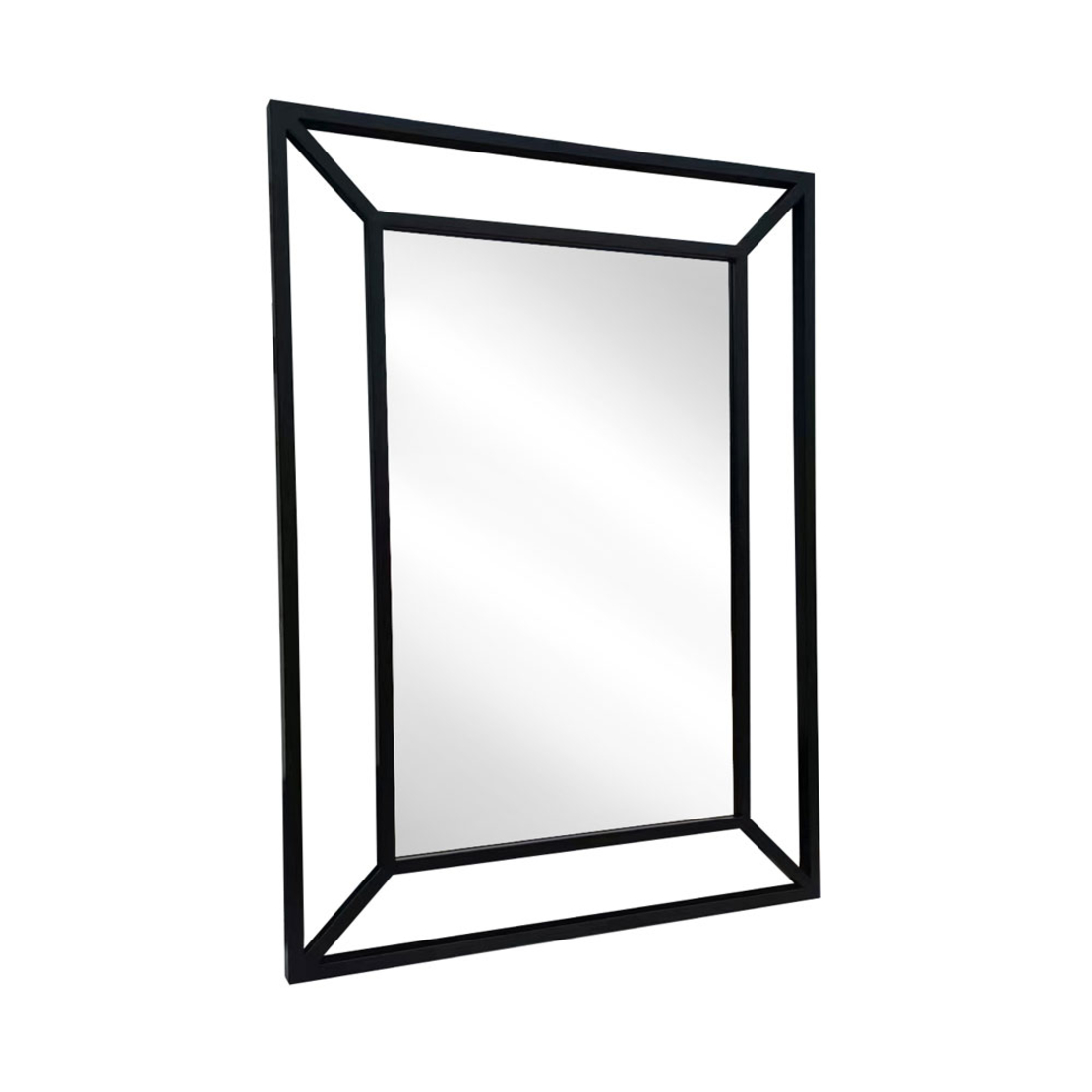 PENDANT MIRROR METAL BLACK 80xH110cm PRC
