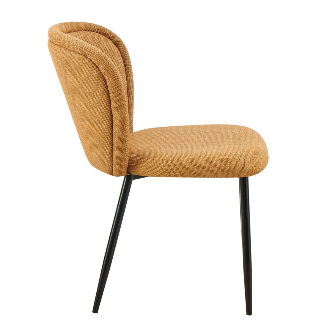 FIGARO CHAIR FABRIC YELLOW METAL BLACK E1 PRC