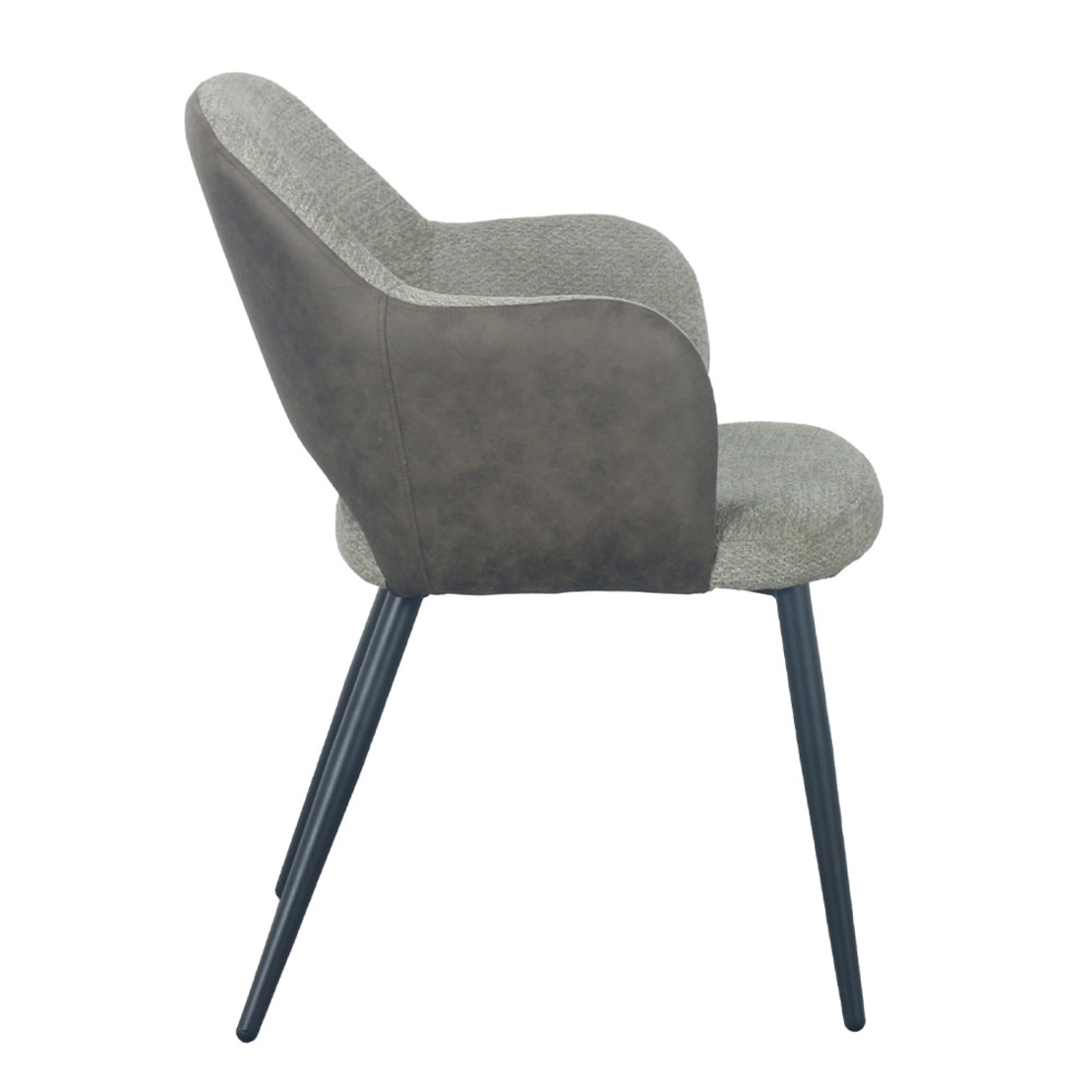 ASCOT CHAIR EASY CLEAN FABRIC GREEN METAL BLACK E1 PRC