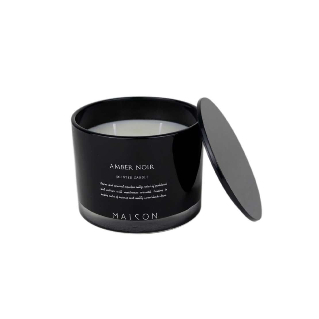 WELLNESS CANDLE SCENTED CANDLE GLASS BLACK D10xH7,
