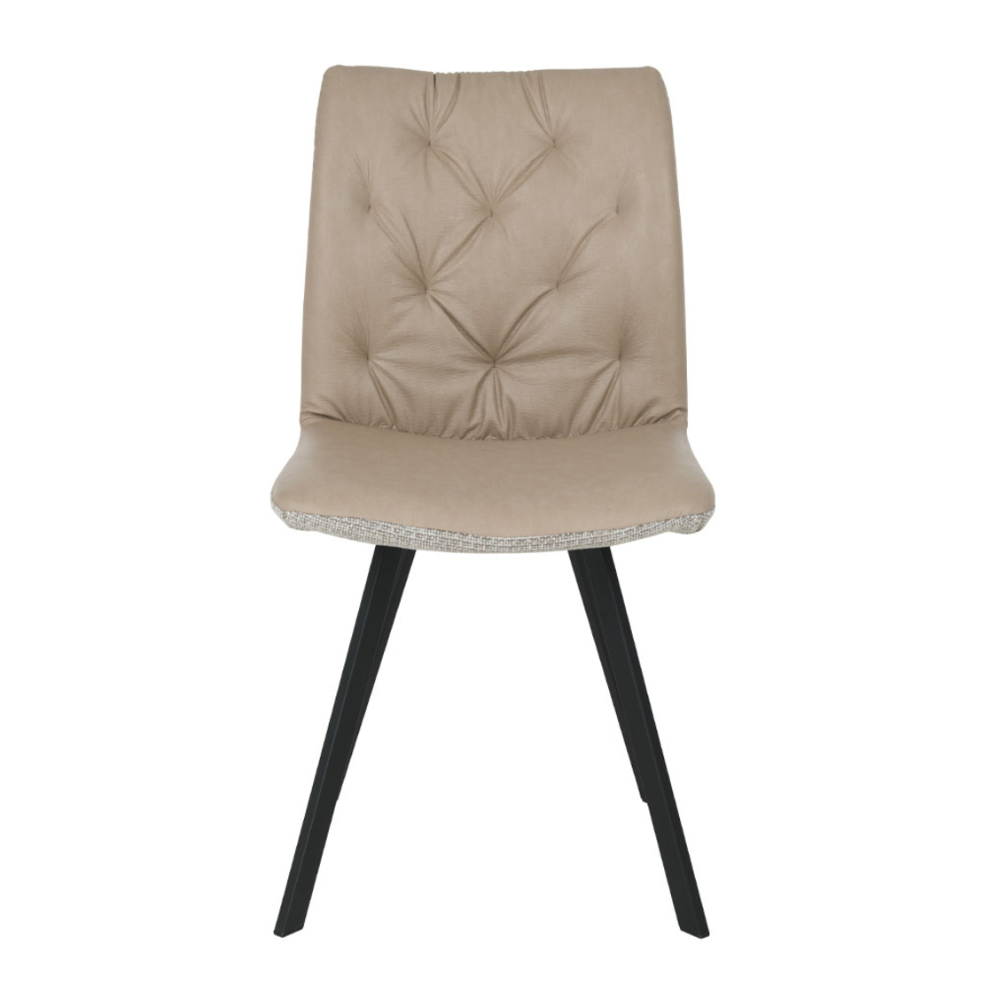 DUE FACCE CHAIR FABRIC LATTE BEIGE METAL BLACK E1 PRC