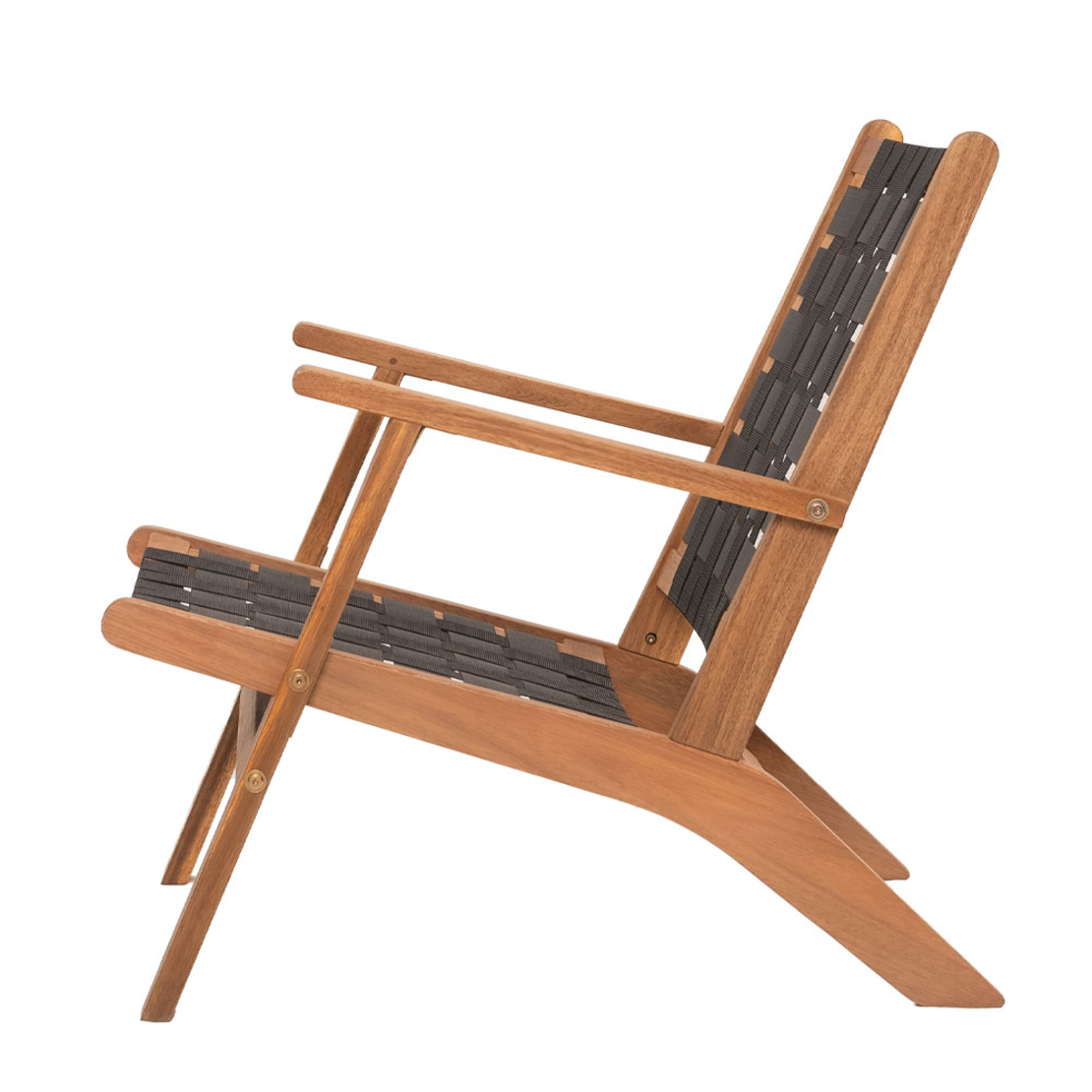 HASTAG ARMCHAIR NAYLON STRIPES BLACK NATURAL 60x76xH73cm VN