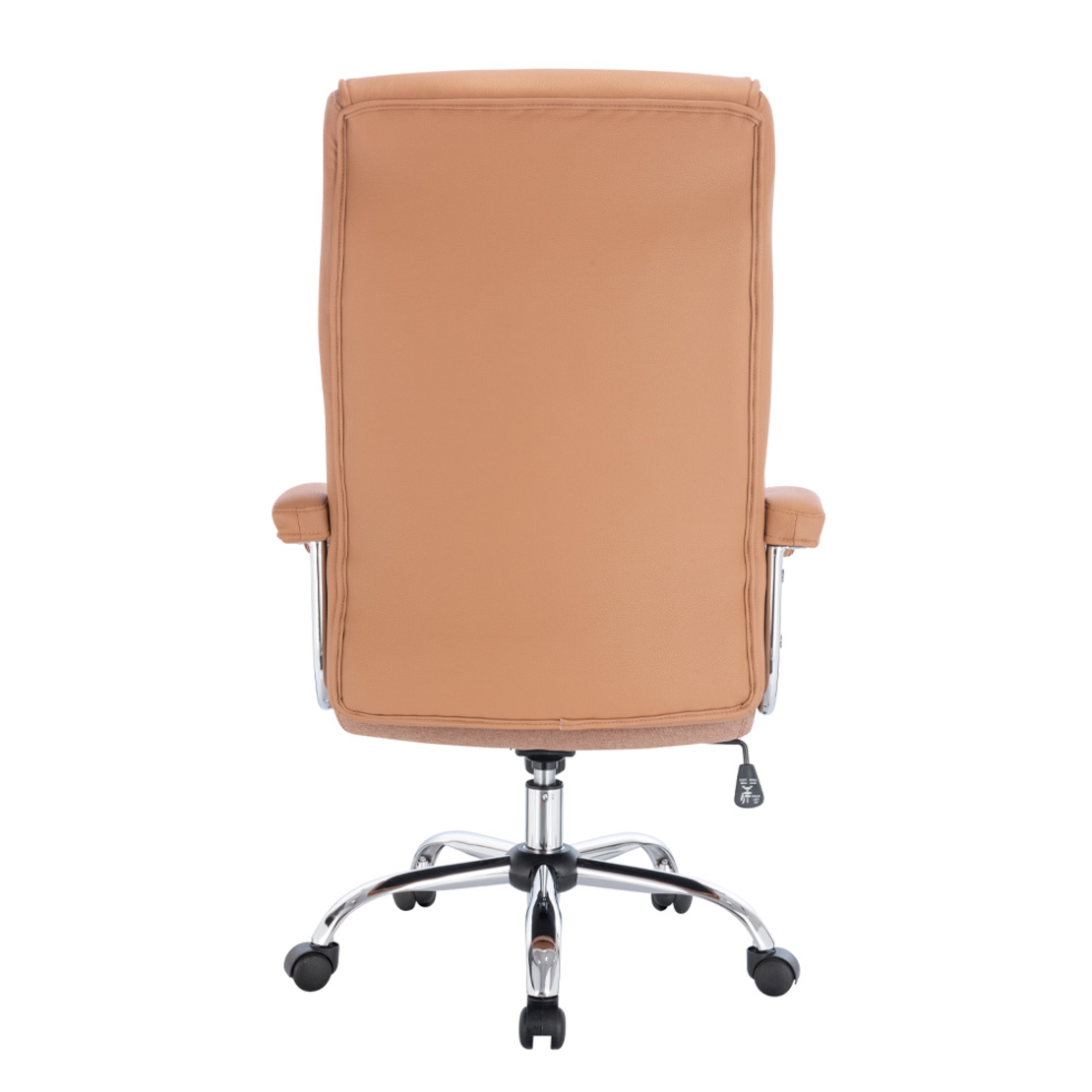 COMFY CHAIR DESK FABRIC CAMEL METAL CHROME 66,5x67