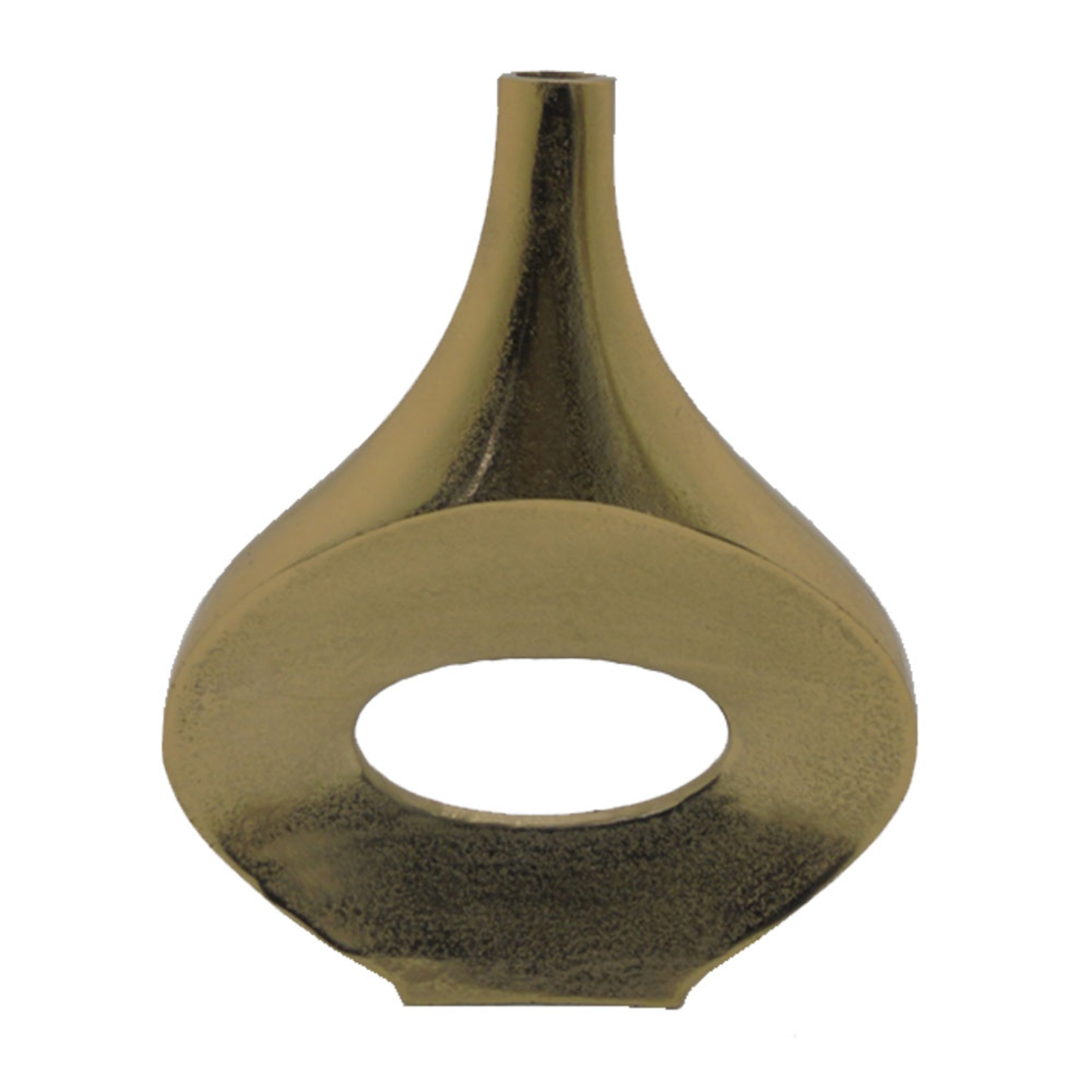 ADEL OVAL VASE ALUMINIUM GOLD 28x7xH35cm IN