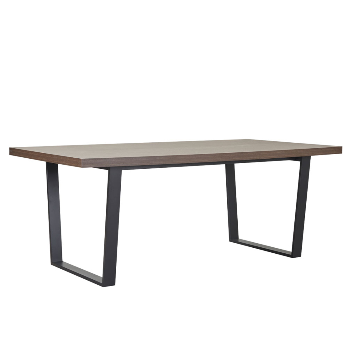 VILLE TABLE MELAMINE WALNUT MELAMINE BLACK 200x100x76 E1
