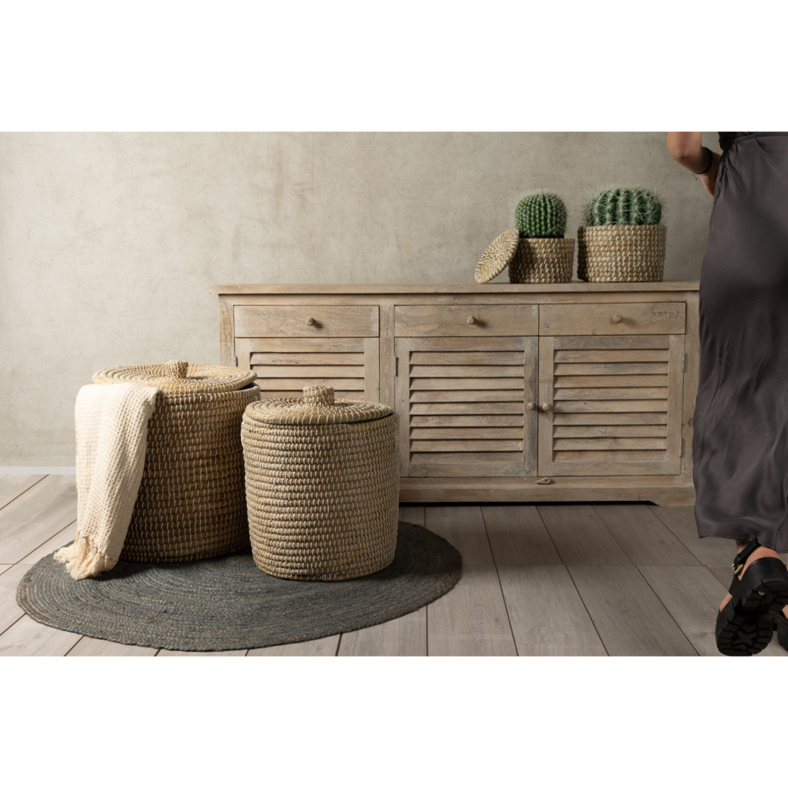 RONDO CARPET JUTE BLUE 120x120cm IN