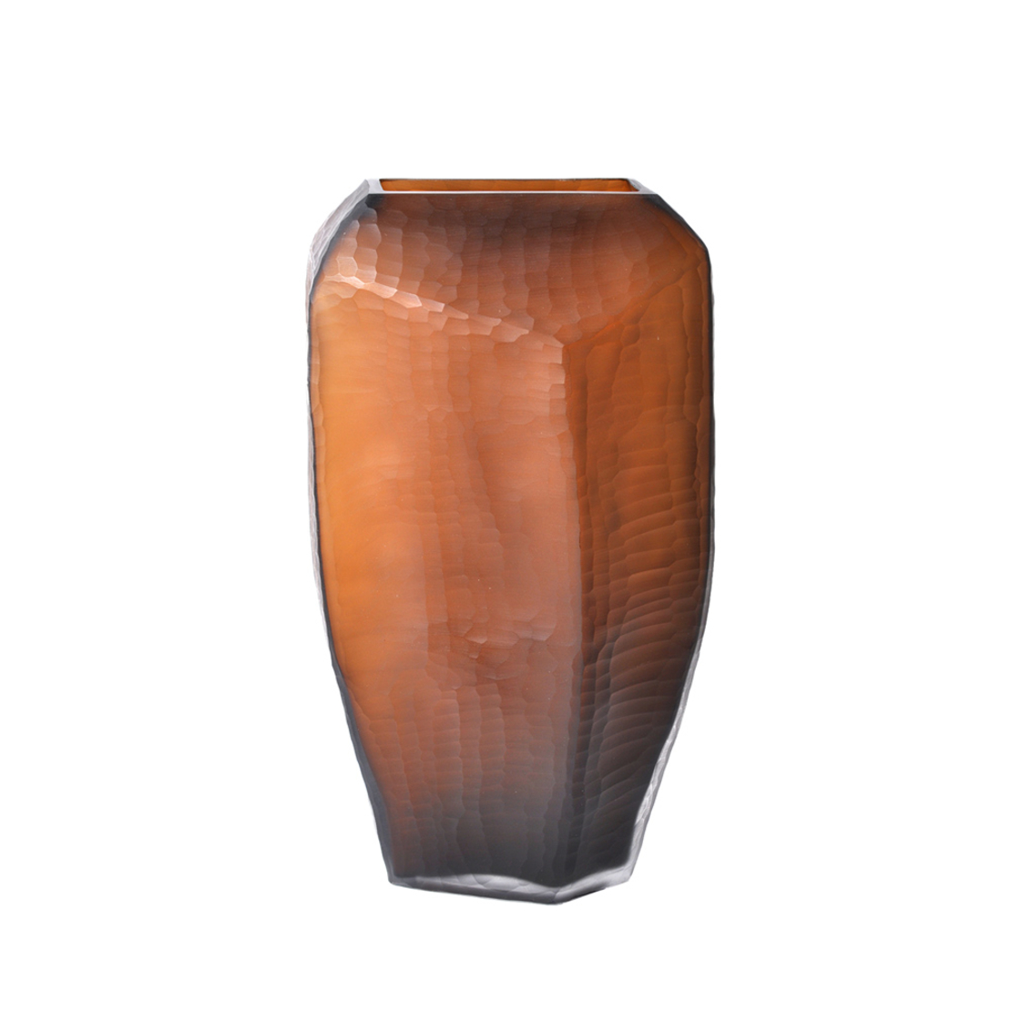 CISEAU HONEY VASE GLASS BROWN 20,5x11,5xH38cm PRC