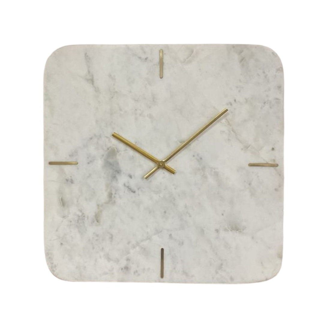 ESTRAZIONE CLOCK WALL MARBLE WHITE 43,5x43,5xH4cm