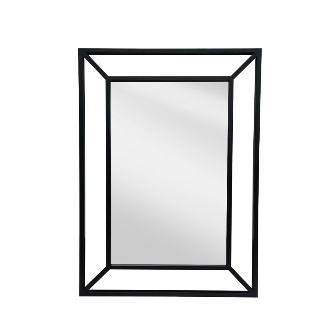 PENDANT MIRROR METAL BLACK 80xH110cm PRC