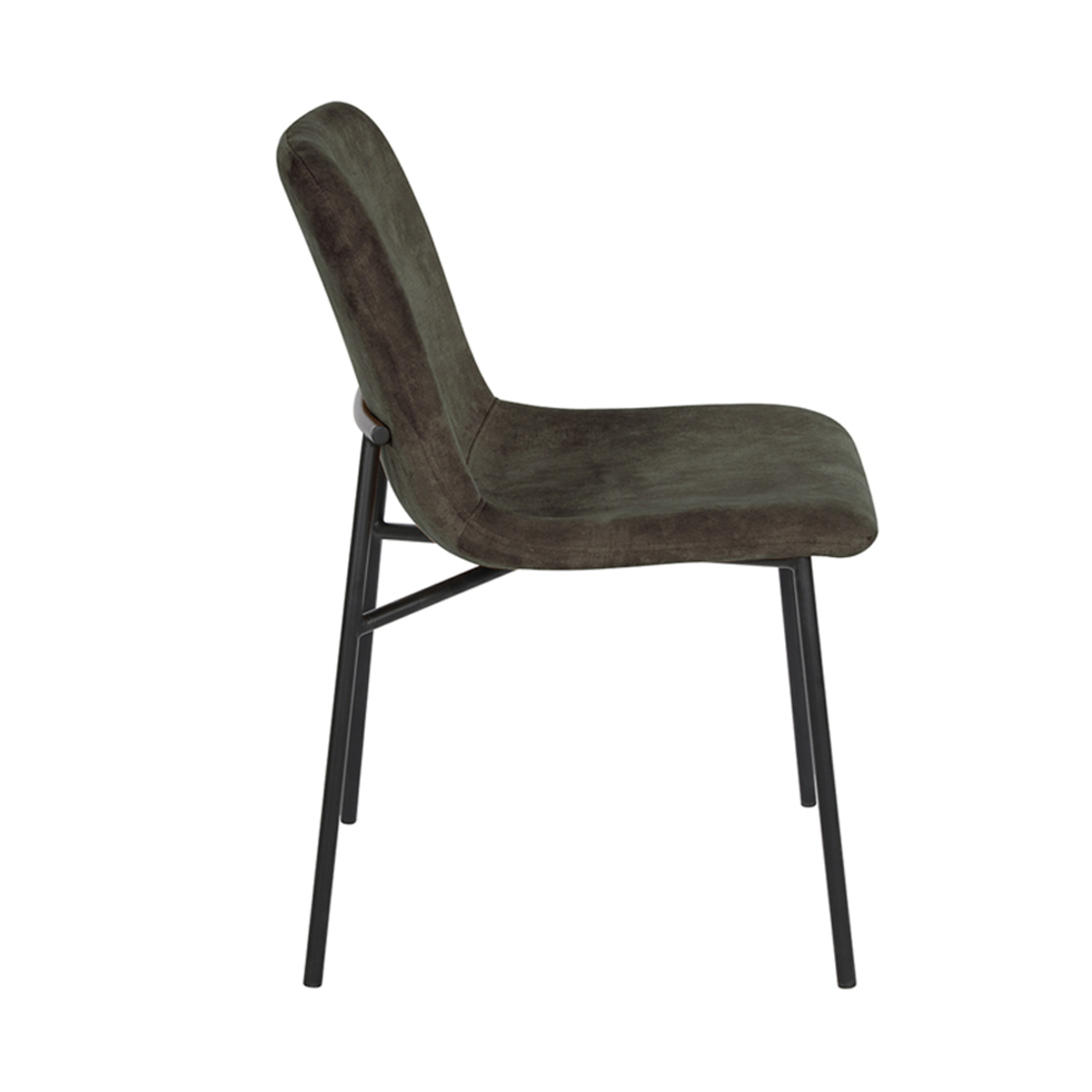 BRICK CHAIR FABRIC OLIVE GREEN METAL BLACK E1 PRC