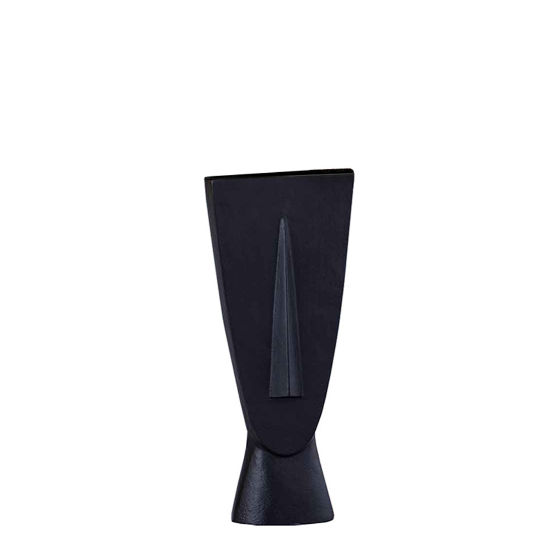 VISO VASE ALUMINIUM BLACK 14x8xH33cm IN