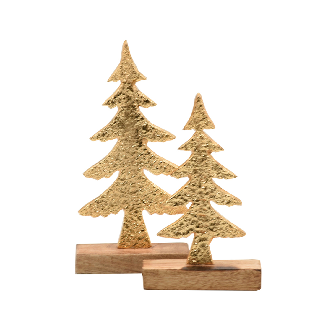 XMAS ORO TREE ALUMINIUM WOOD MANGO GOLD NATURAL 14