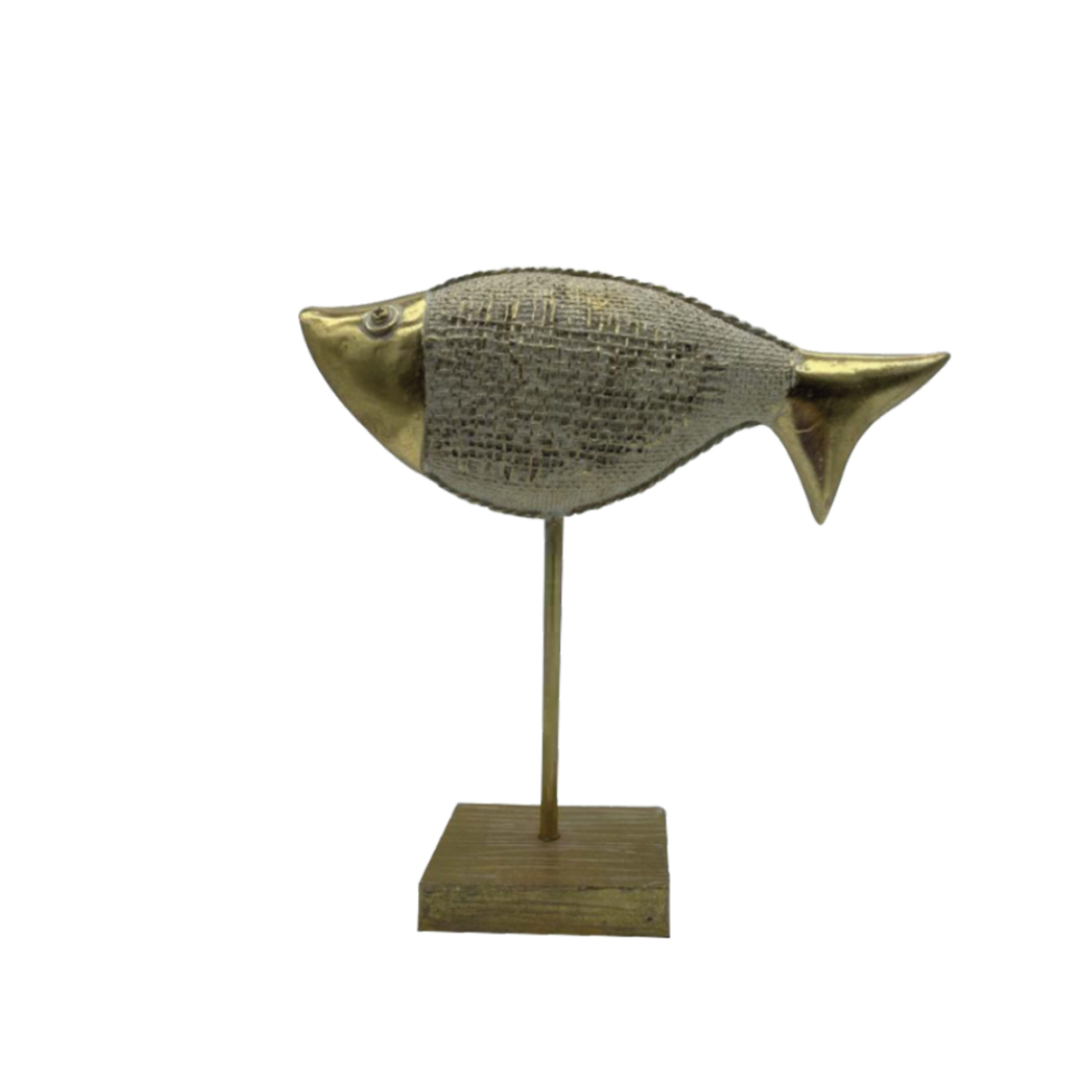 SAKANA 1 DECO FISH POLYRESIN GOLD 21,4x5,9xH21,9cm