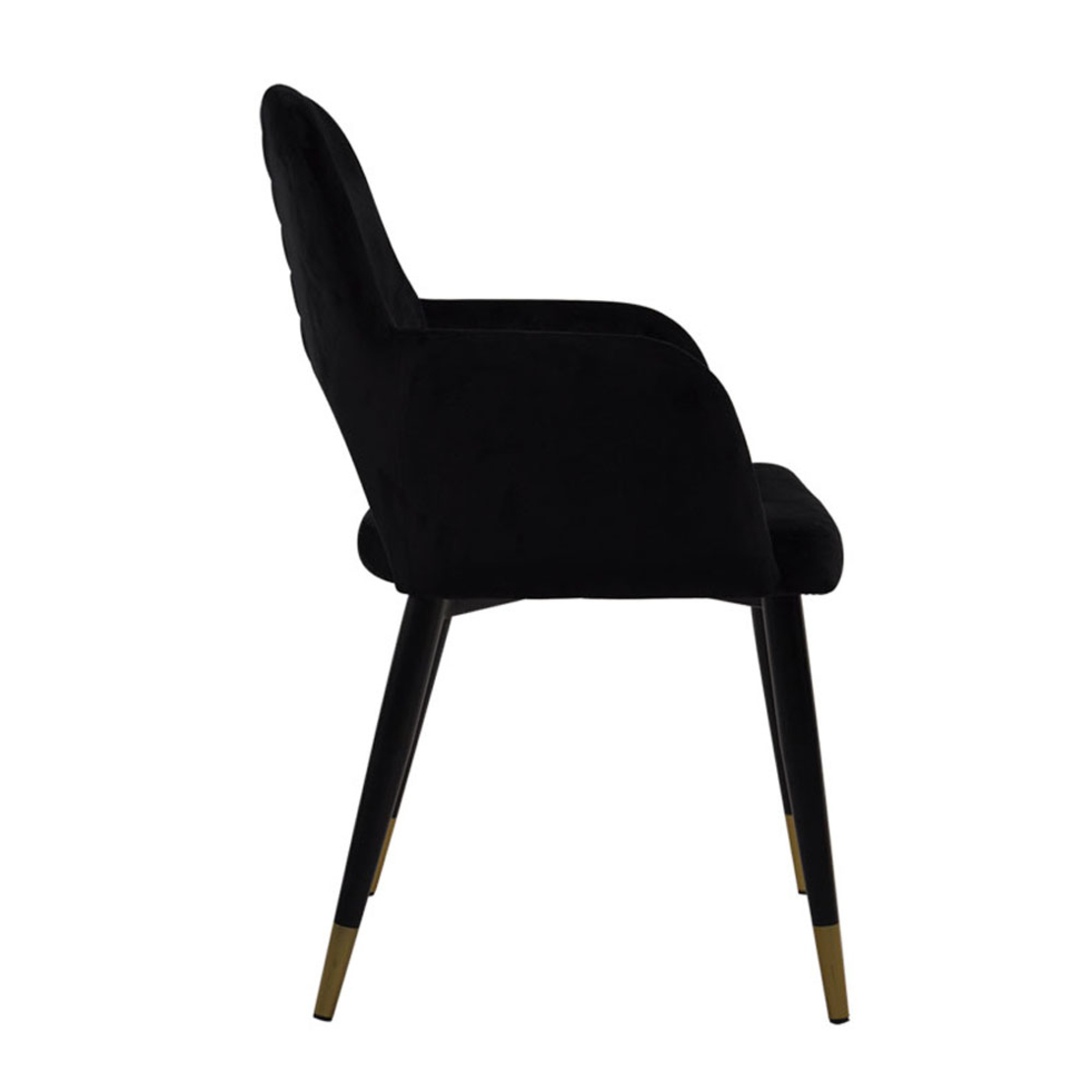 GALA 2 CHAIR FABRIC BLACK METAL BLACK E1 PRC