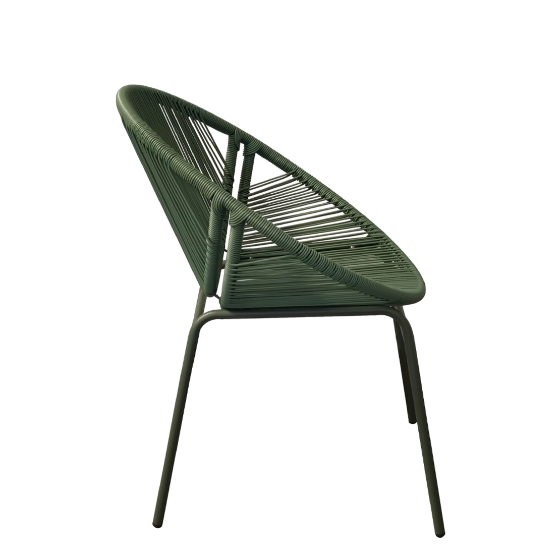 CASABLANCA CHAIR PE ROUND WOVEN OLIVE GREEN OLIVE GREEN 70x60xH81,5cm PRC