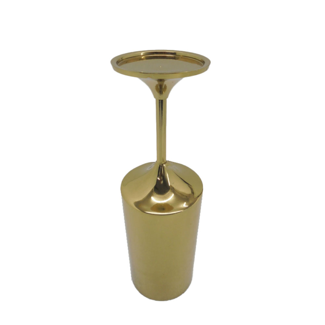 ARIA CANDLE HOLDER ALUMINIUM GOLD 10,25x10,25xH33c