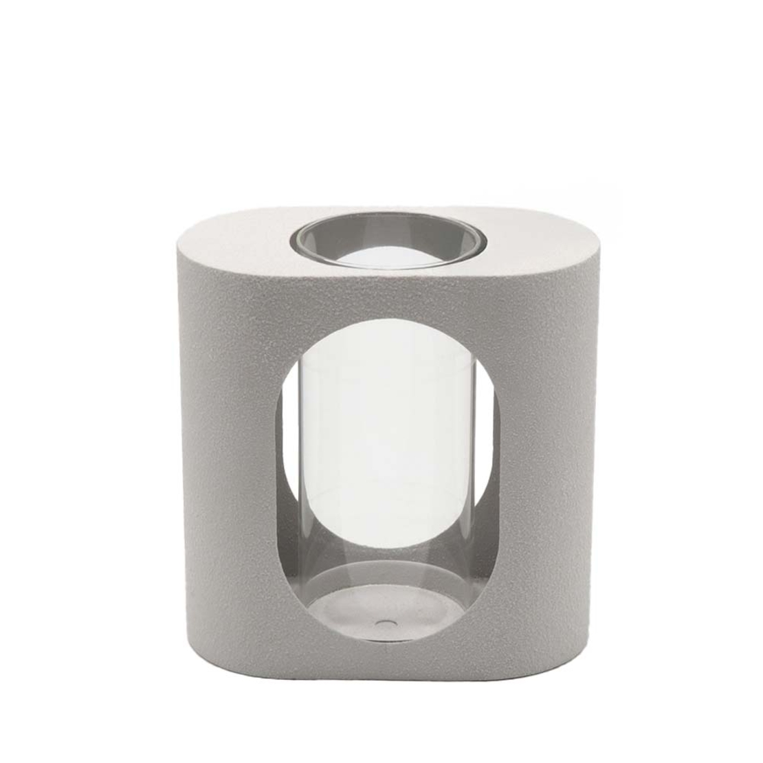 NTAF TEALIGHT HOLDER 18x10x18.3 METAL WHITE GLASS