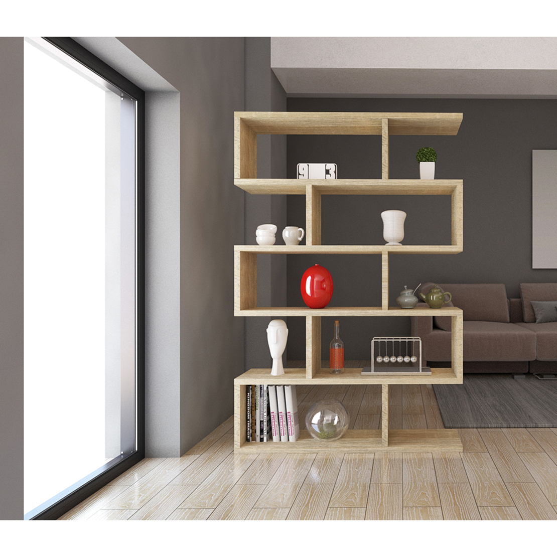 SYSTEM BOOKCASE HONEYCOMB SONOMA 120x29xH179cm E1 PRC