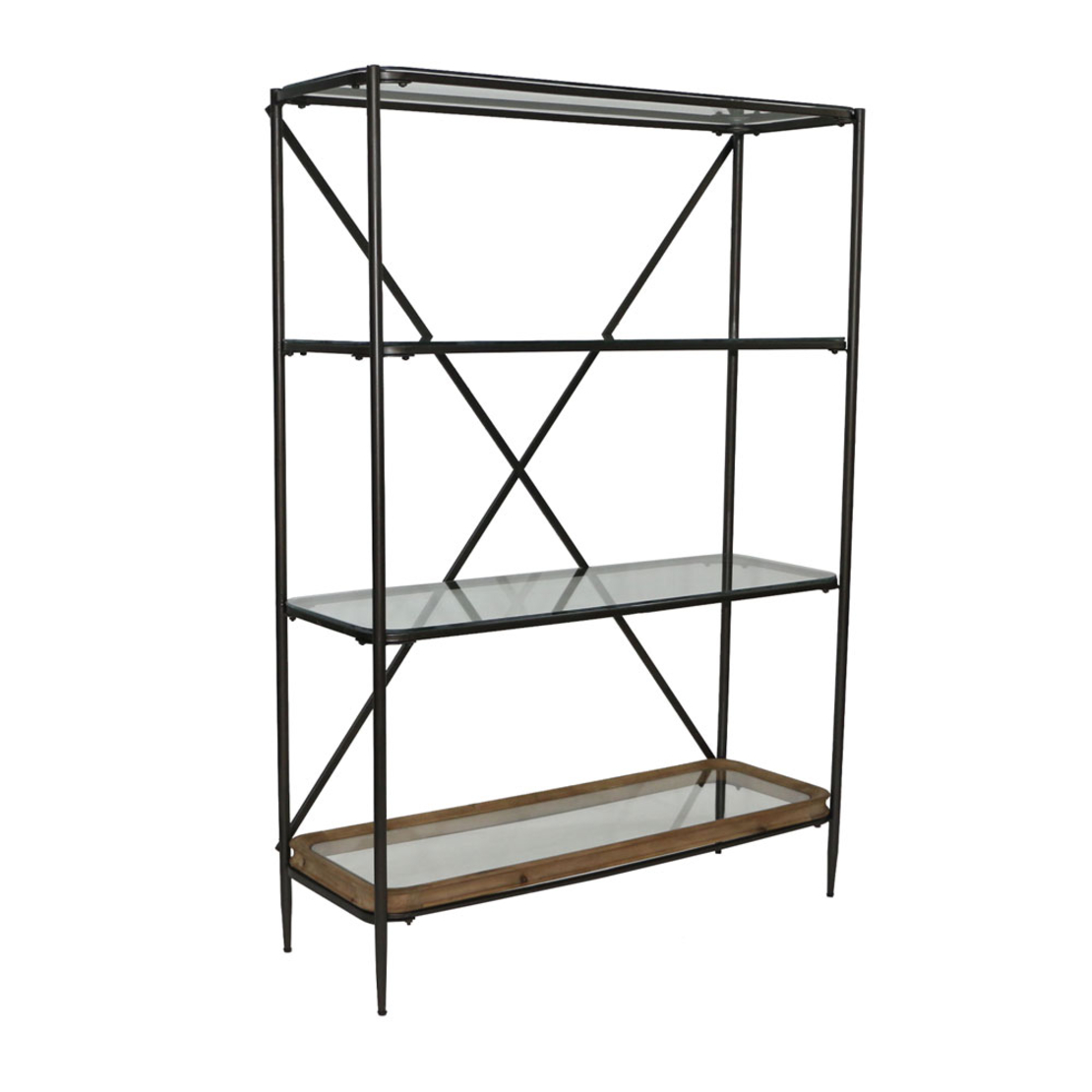 MARAIS BOOKCASE 4SHELVES WOOD NATURAL 127x43xH184c