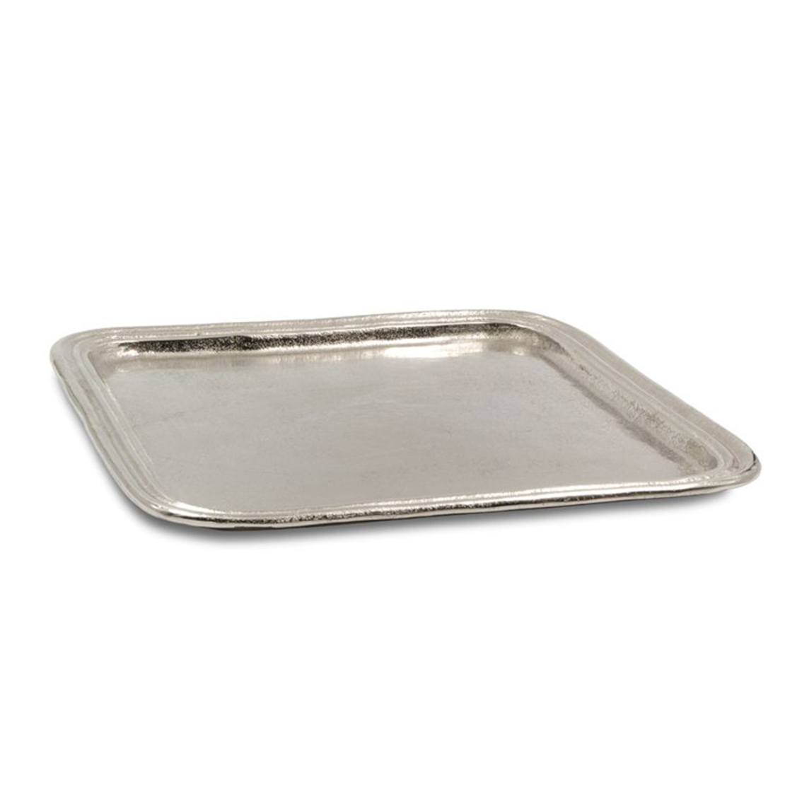 RIM TRAY ALUMINIUM SILVER 44x44xH2,5cm IN