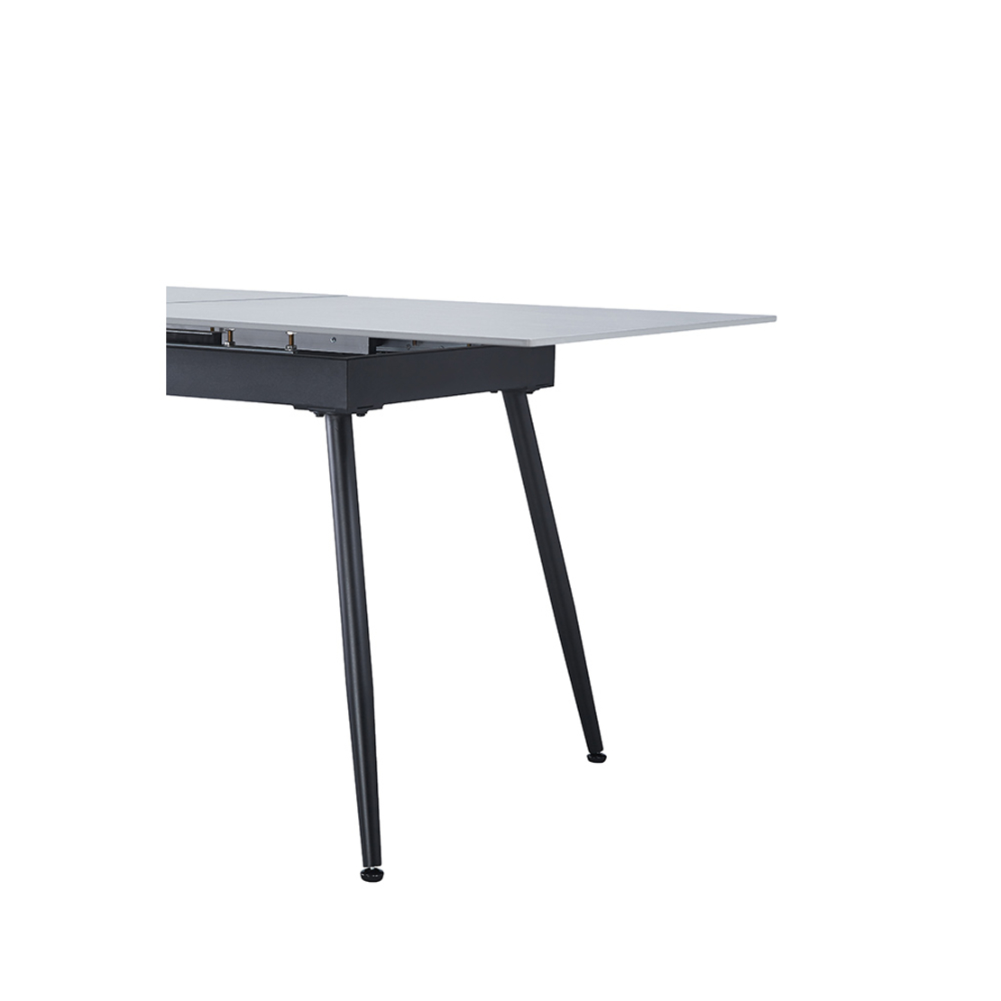 ATLANTIS TABLE EXTENDABLE CERAMIC GREY WITH MARBLE PATTERN METAL BLACK PRC