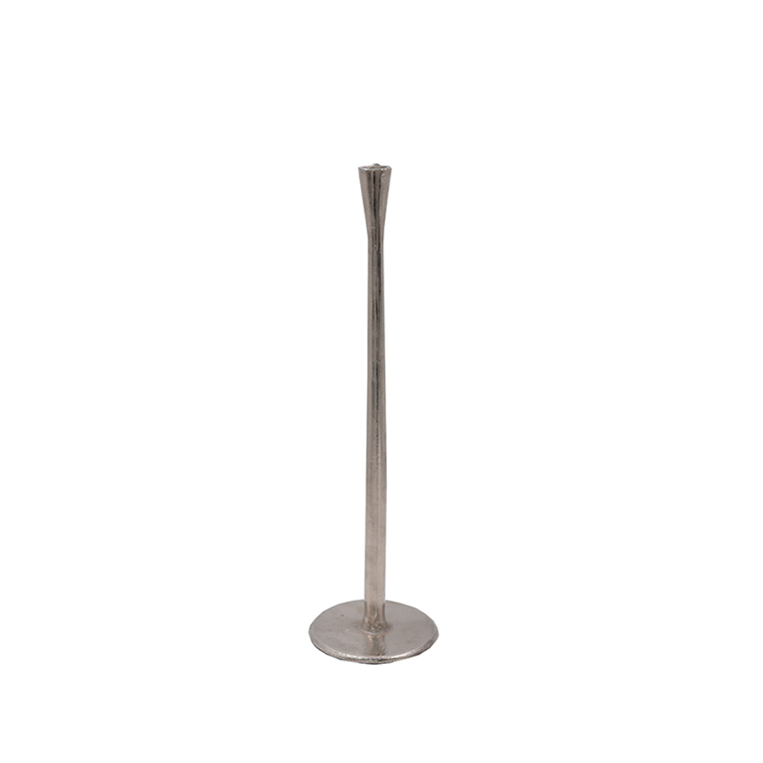 STELLA CANDLE HOLDER ALUMINIUM SILVER D13xH48cm IN