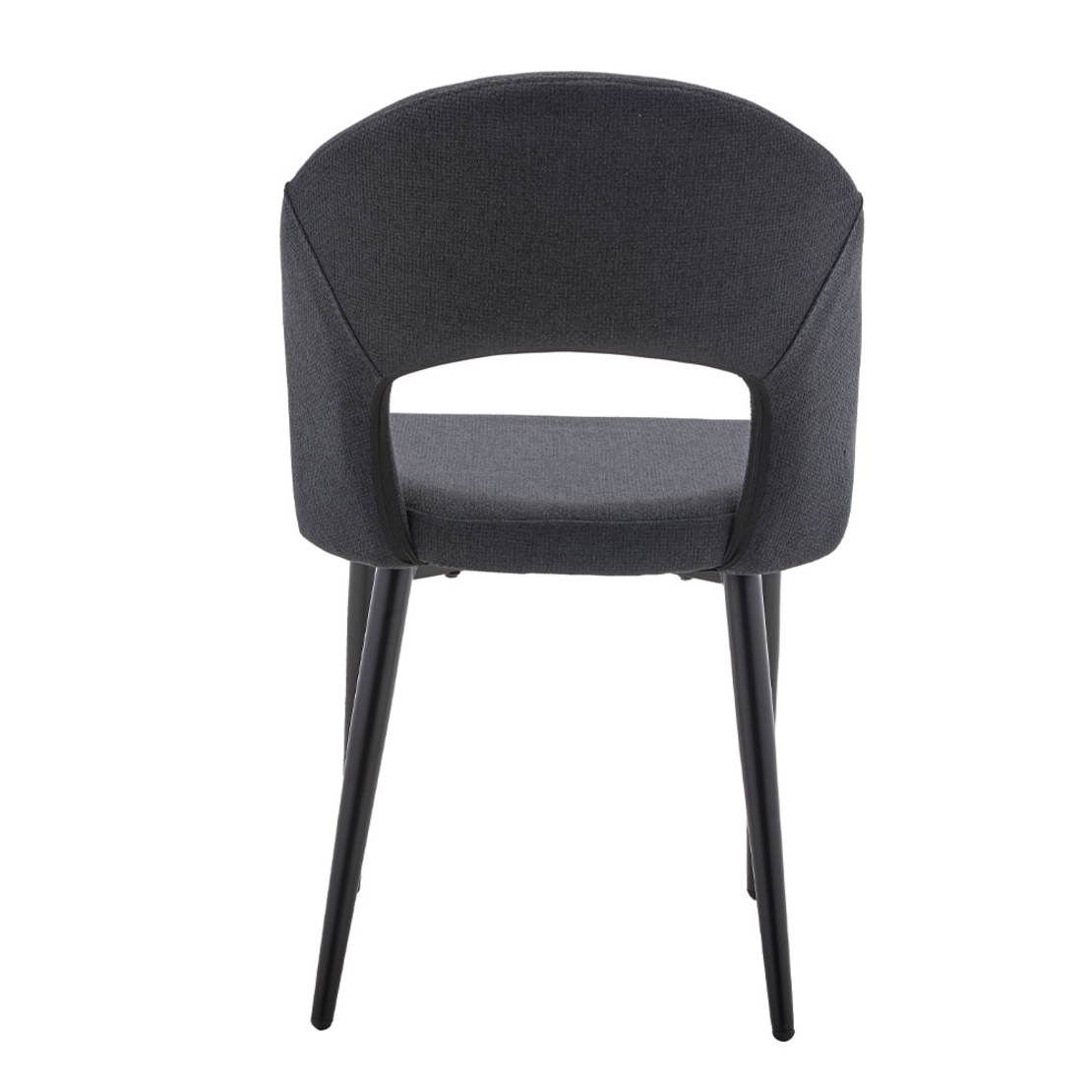 KIMONO CHAIR EASY CLEAN FABRIC GREY METAL BLACK E1 PRC