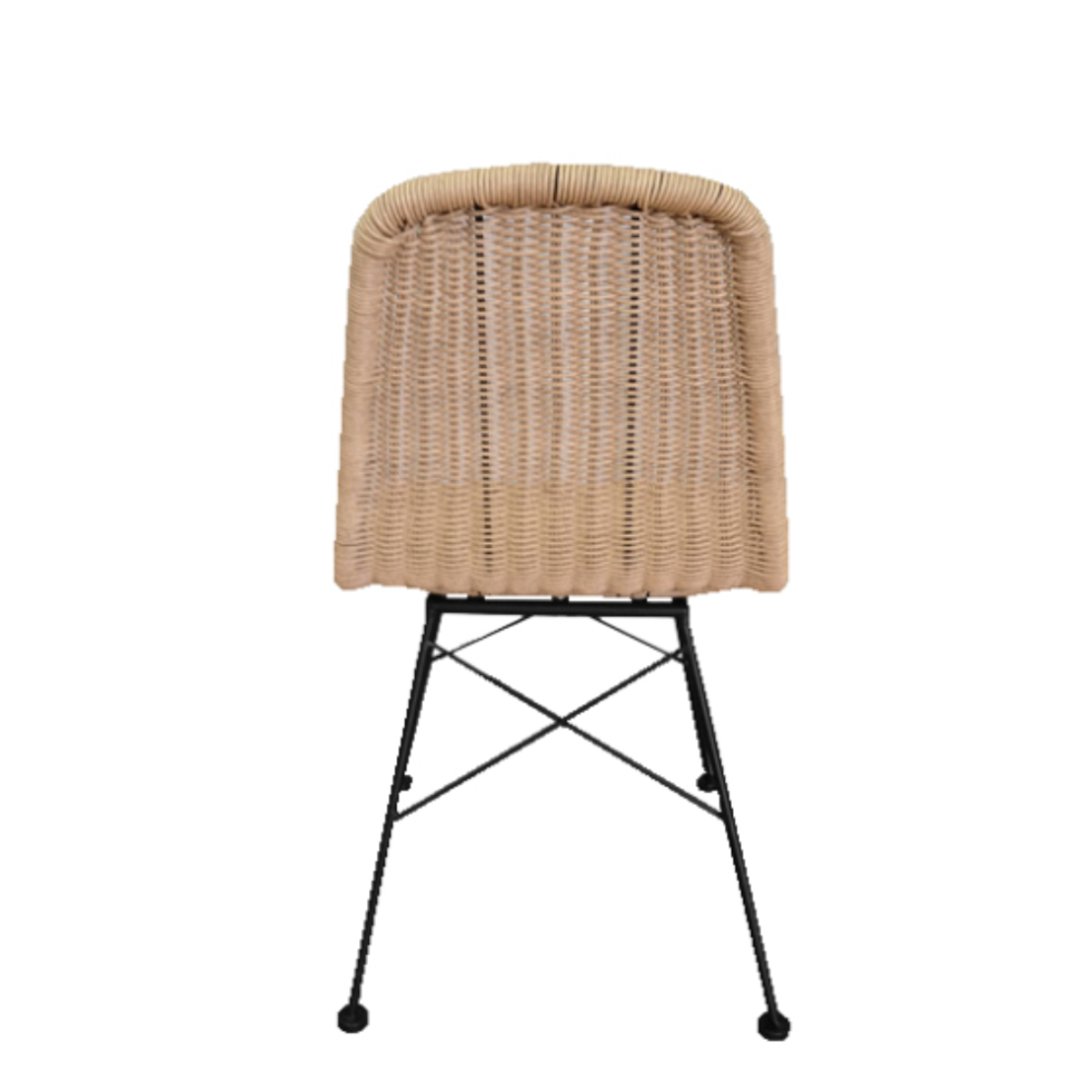 DENMARK CHAIR PE WOVEN NATURAL BLACK 44x57xH81cm PRC