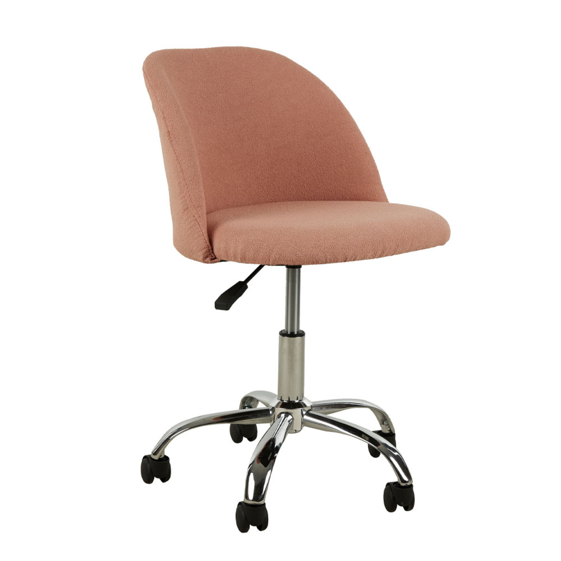 BOUCLE RONDA CHAIR DESK FABRIC DUSTY PINK METAL 48x51xH84cm PRC