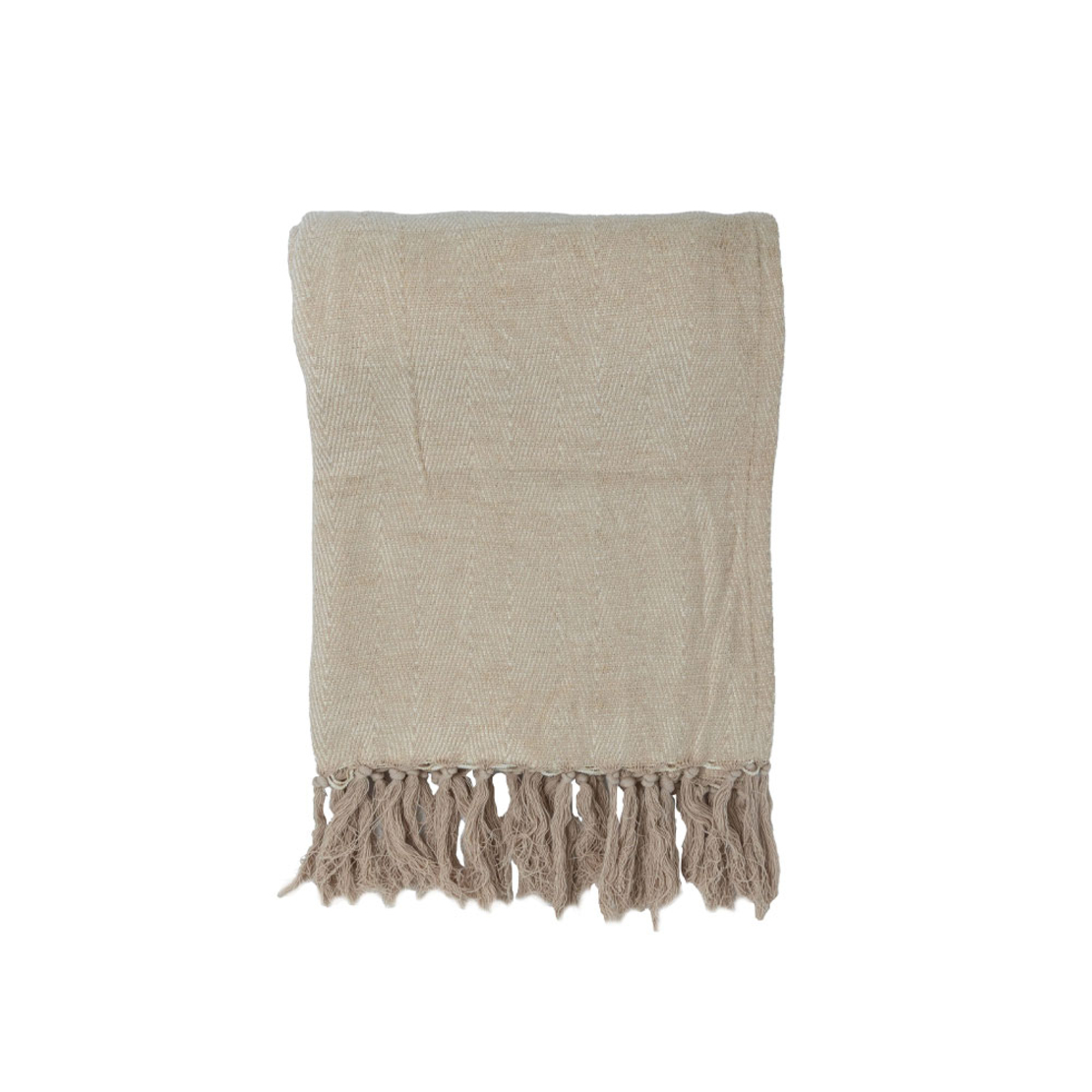 RASUL DECORATIVE THROW 130x170 FABRIC BEIGE