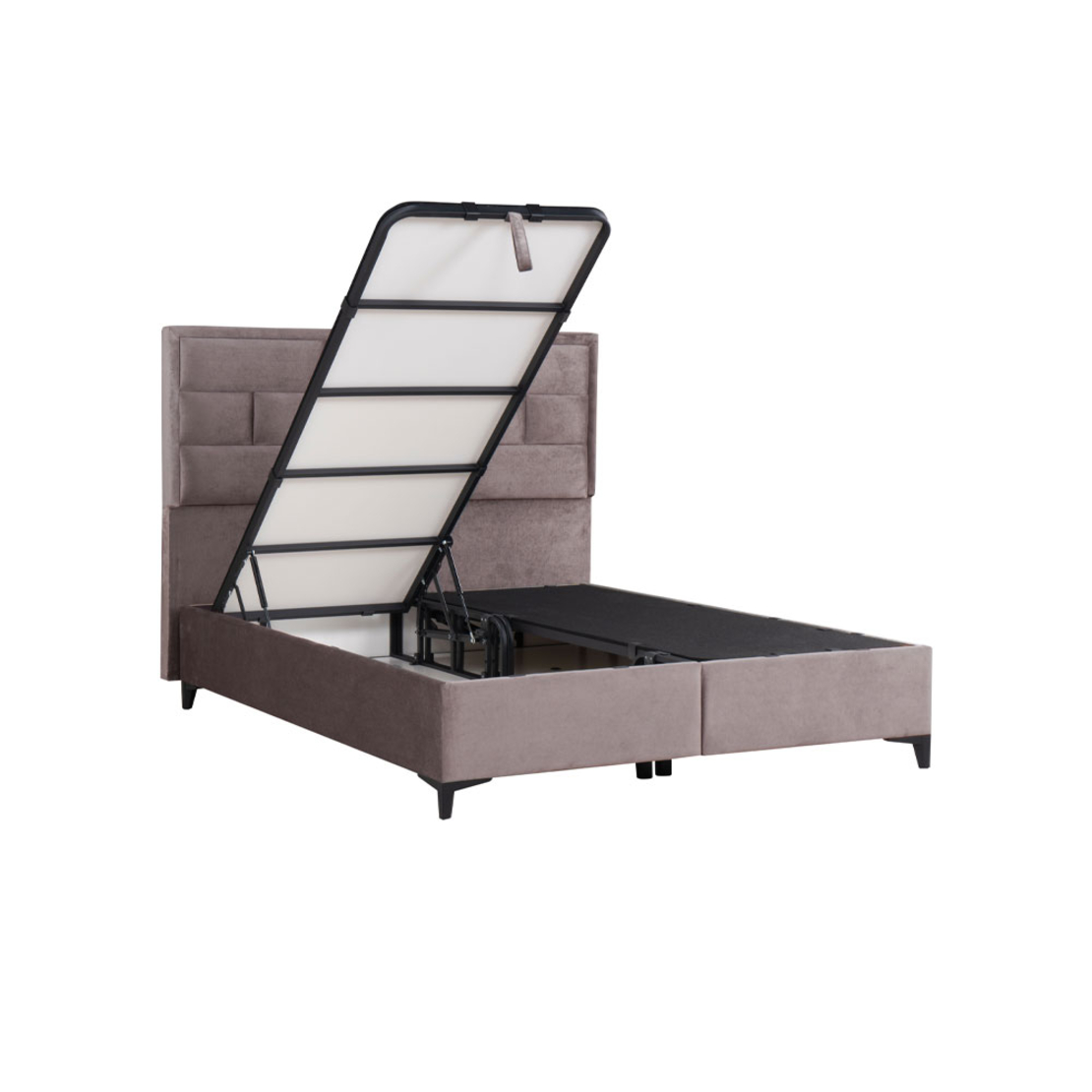 BRICK BED WITH STORAGE (FOR MATTRESS 160x200cm) FABRIC MUSHROOM 05-450 FABRIC E1