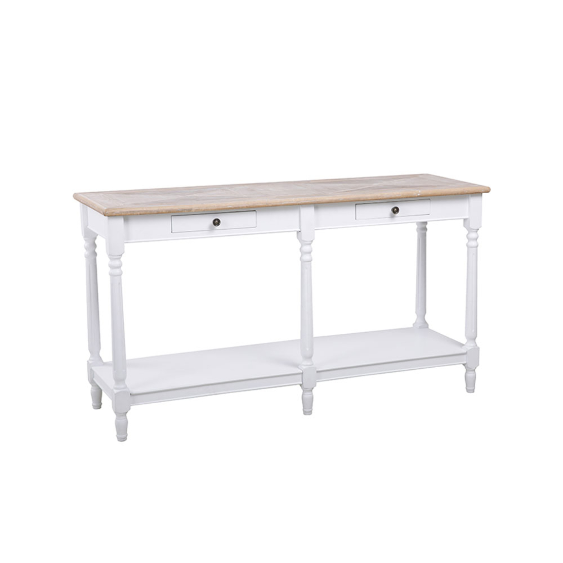 HISTORY CONSOLE MDF VENEER WHITE NATURAL 143x48xH79cm E1 PRC